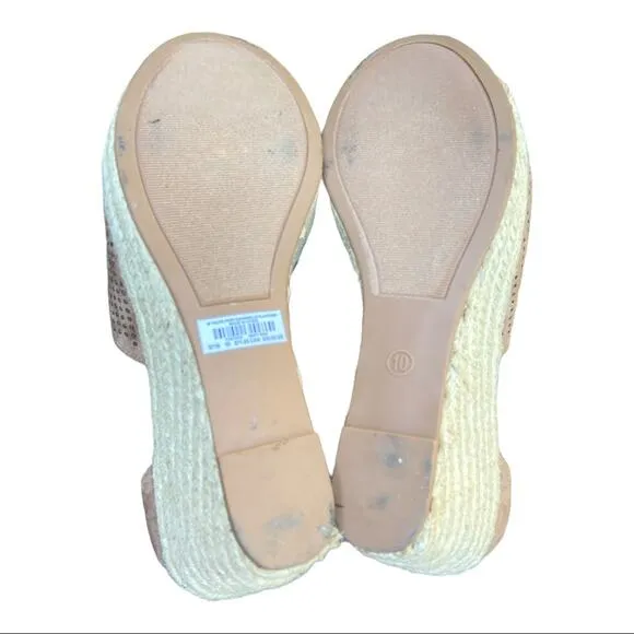 Torrid Taupe Perforated Espadrilles Platform 10W