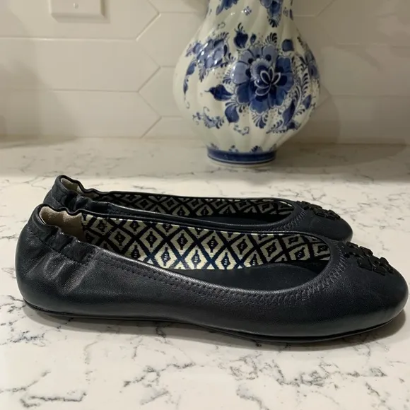 Tory Burch Ballet Flats navy blue size 5