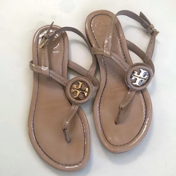 Tory Burch Beige Leather Sandals Sz 5.5