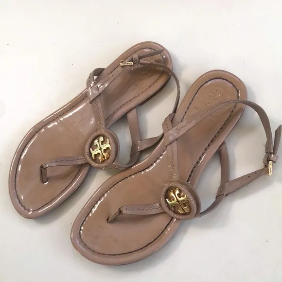Tory Burch Beige Leather Sandals Sz 5.5