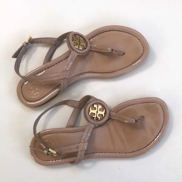 Tory Burch Beige Leather Sandals Sz 5.5