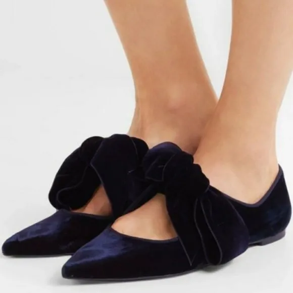 TORY BURCH Clara Ballet Flat Perfect Navy Size 6.5
