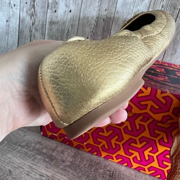 Tory Burch Gold Melinda Ballet Flats
