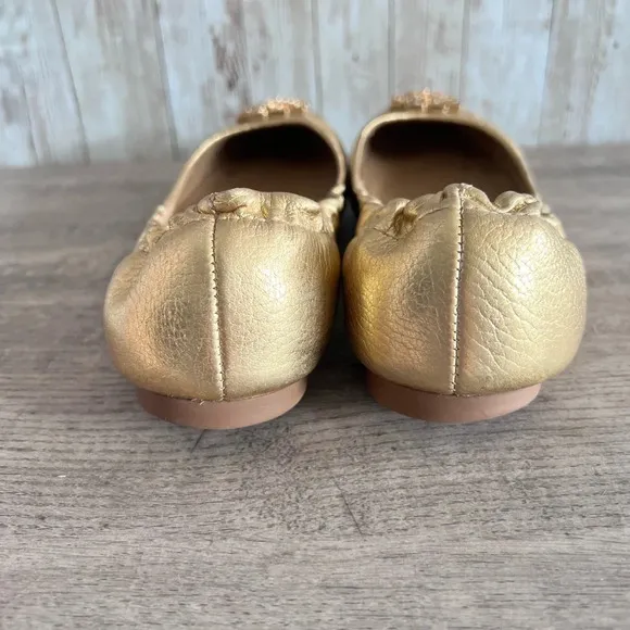 Tory Burch Gold Melinda Ballet Flats
