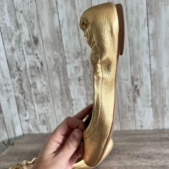 Tory Burch Gold Melinda Ballet Flats