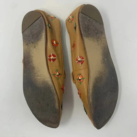 Tory Burch Jasmine Studded Loafers in Croissant