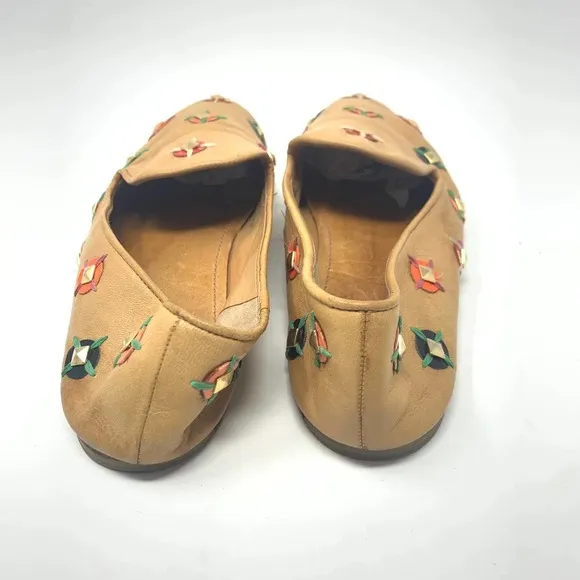 Tory Burch Jasmine Studded Loafers in Croissant