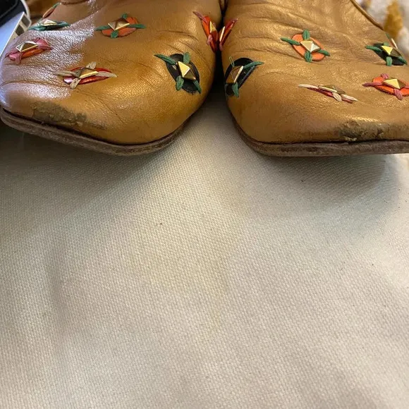 Tory Burch Jasmine Studded Loafers in Croissant