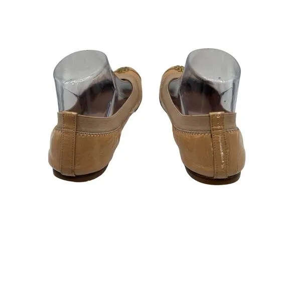 Tory  Burch Jolie Ballet Soft Flats Light Oak color Leather women’s 8.5 shoe