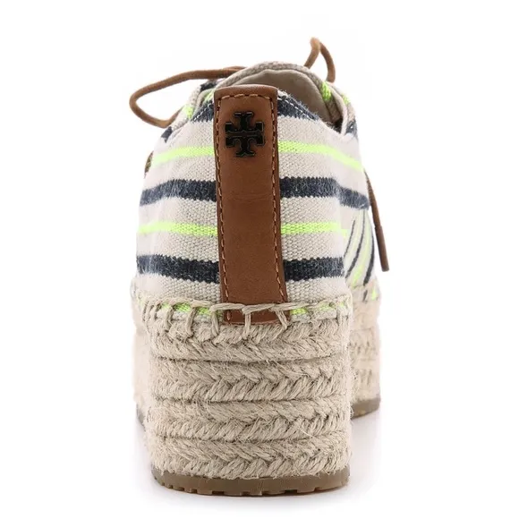 Tory Burch Lace Up Platform Espadrilles