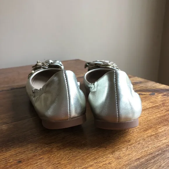 Tory Burch metallic gold ballet flats