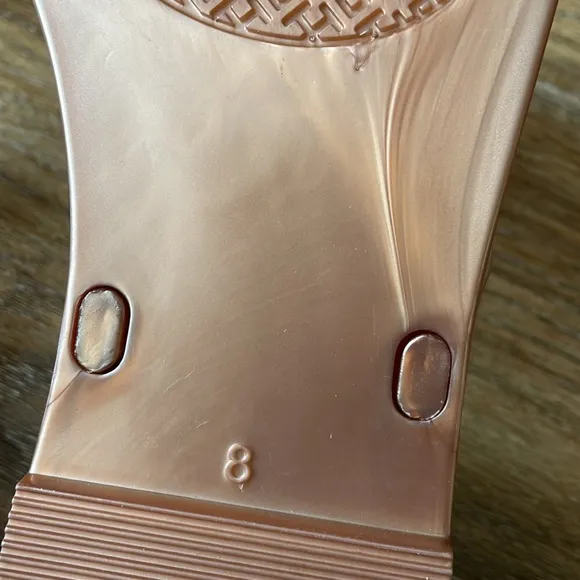 Tory Burch Mini Miller Flat Thong Jelly Sandals in Rose Gold