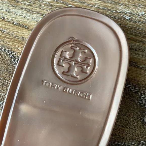 Tory Burch Mini Miller Flat Thong Jelly Sandals in Rose Gold