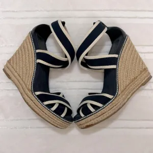 Tory Burch Nautical Espadrilles Wedge Platform Sandals