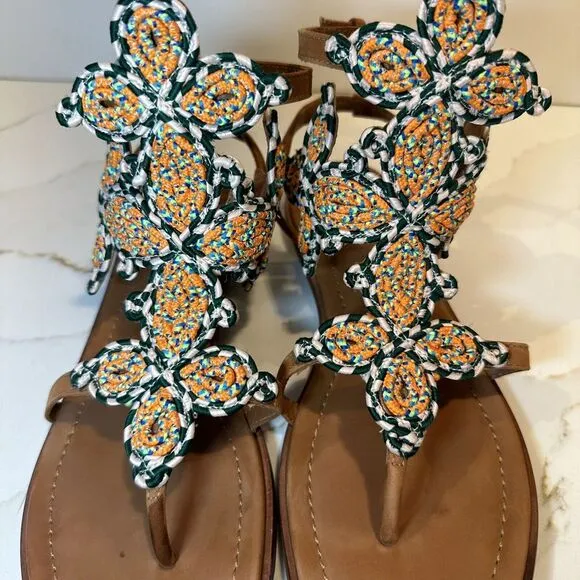 Tory Burch Palisade Gladiator flat sandal (Size 8M) Great Condition