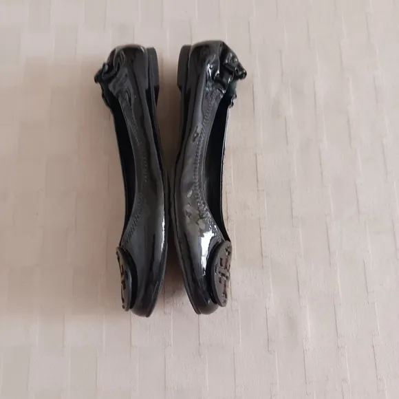 Tory Burch Patent Leather Minnie Travel Ballet Flats