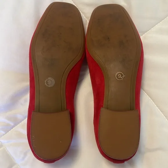 Tory Burch Red Suede Leigh Loafers size 9