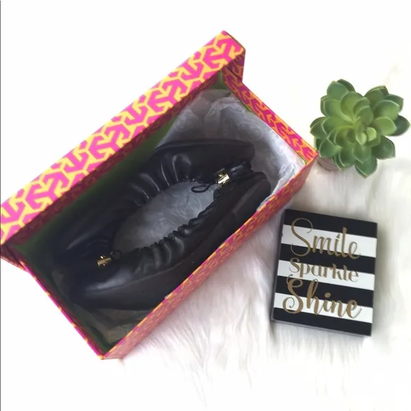 Tory Burch Reese Mestico Flats Black 8.5