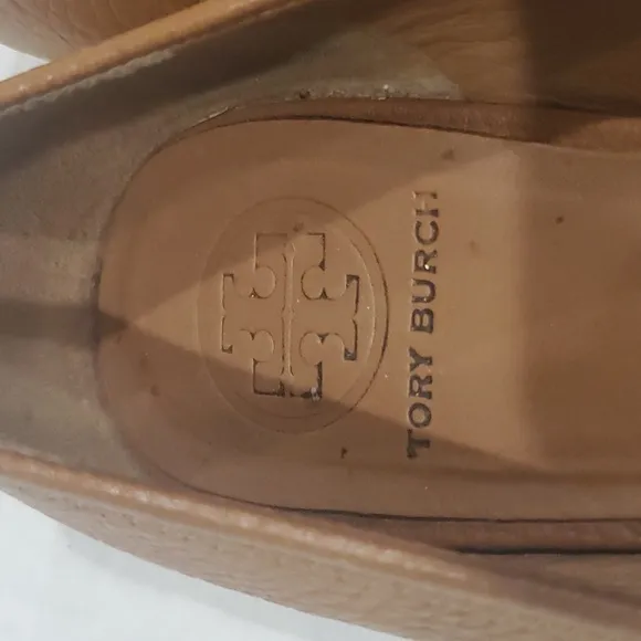 Tory Burch Reva Ballet Flats Royal Tan Tumbled 9M