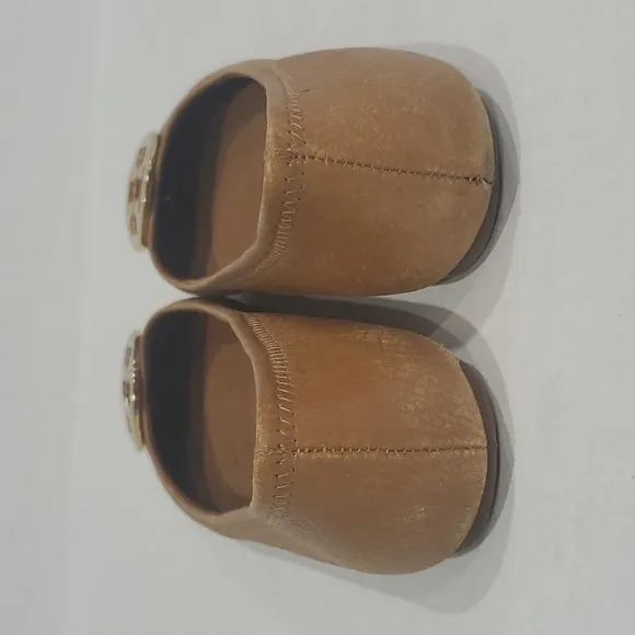 Tory Burch Reva Ballet Flats Royal Tan Tumbled 9M