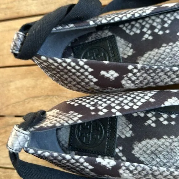 Tory Burch Snakeprint Espadrilles Wedges Women’s Shoes 9