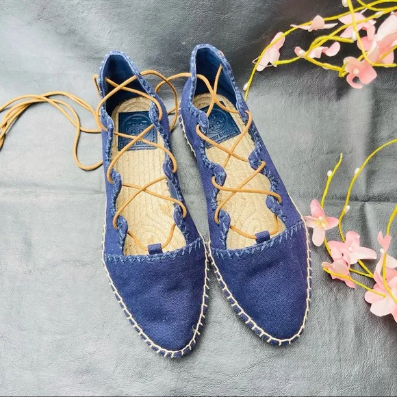 Tory Burch 'Sonoma'  Ghillie Espadrille Flats Size 5M