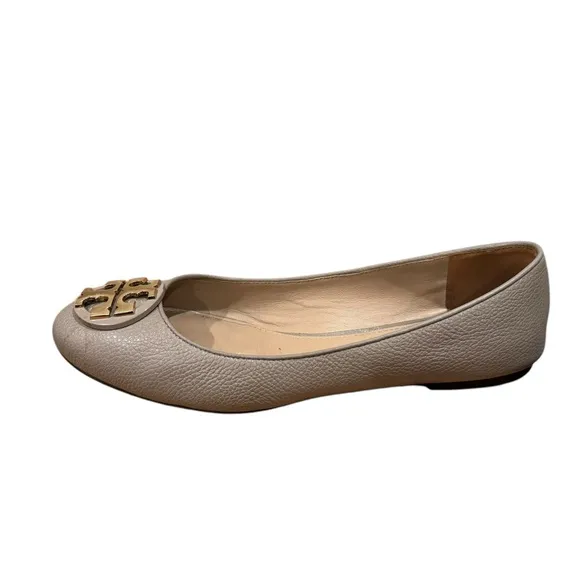 Tory Burch Womans Tan Ballet Flats