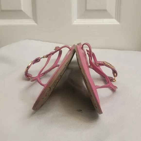 Tory Burch women flat pink sandals size 7.5
