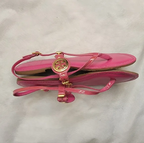 Tory Burch women flat pink sandals size 7.5