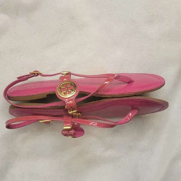Tory Burch women flat pink sandals size 7.5