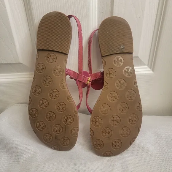 Tory Burch women flat pink sandals size 7.5