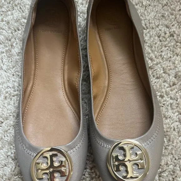 Tory Burch Women&quot;s French Gray Ballet Flats Size : 8