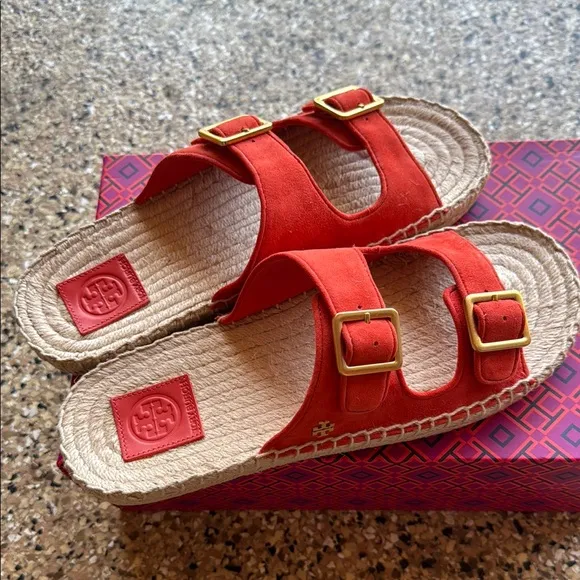 Tory Burch Women's Red Sandals bright samba 873 style 82666