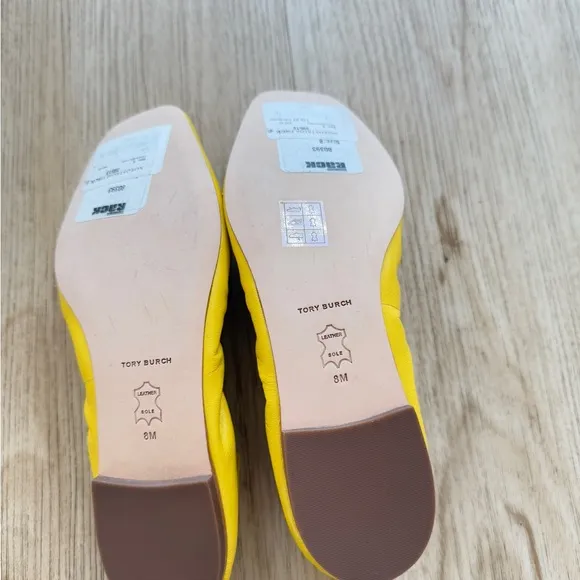 Tory Burch Yellow Leather ballet flats Size 38