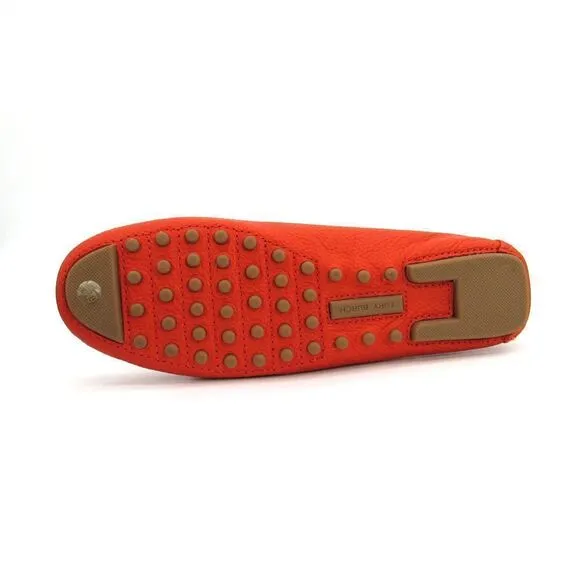 Tory Burch Lowell 2 Driver Loafers in Spicy Orange SZ 6.5