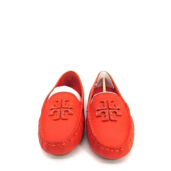 Tory Burch Lowell 2 Driver Loafers in Spicy Orange SZ 6.5