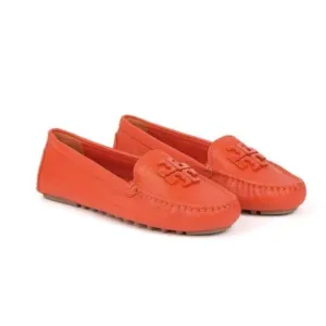 Tory Burch Lowell 2 Driver Loafers in Spicy Orange SZ 6.5