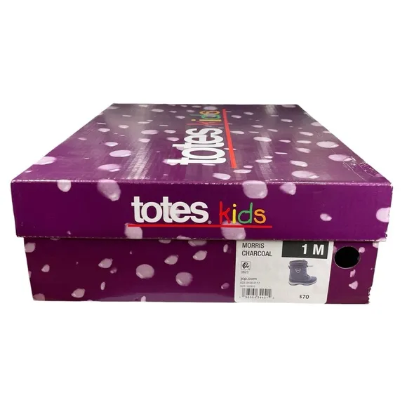 Totes boys Morris Charcoal waterproof fleece lined insulated winter boots