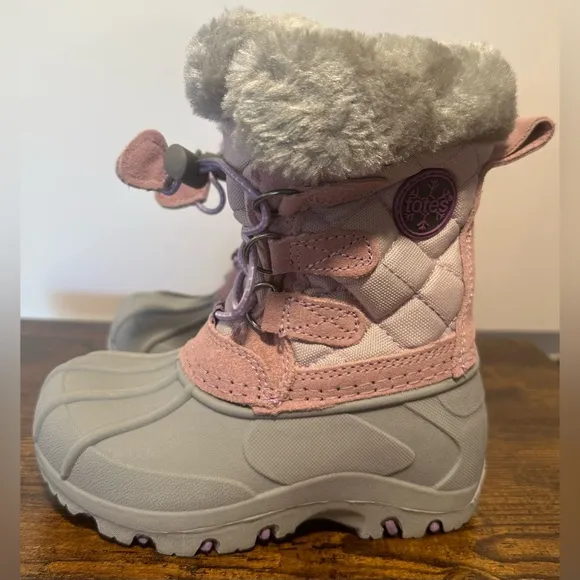 Totes Toddler Girls Lil Jenny Purple Waterproof Winter Boots NWT Various Sizes
