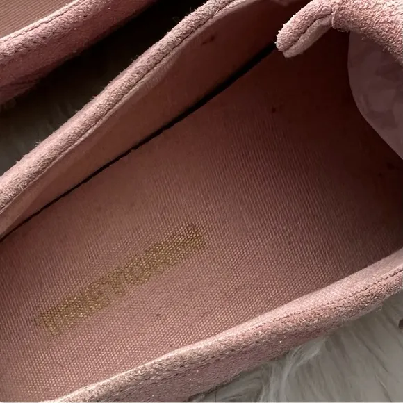 TRETORN 7 / 38 Blush Pink Eve2 Gold Shimmer Platform Espadrille Lace Up Sneakers