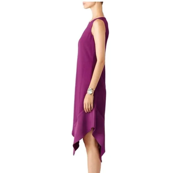 Trina Turk Sleeveless Purple Plum Blossom Joyous Asymmetrical Dress Size S NWT