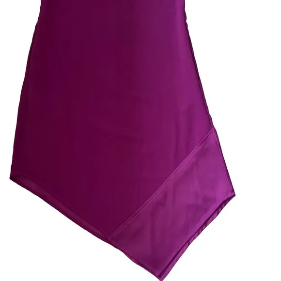 Trina Turk Sleeveless Purple Plum Blossom Joyous Asymmetrical Dress Size S NWT