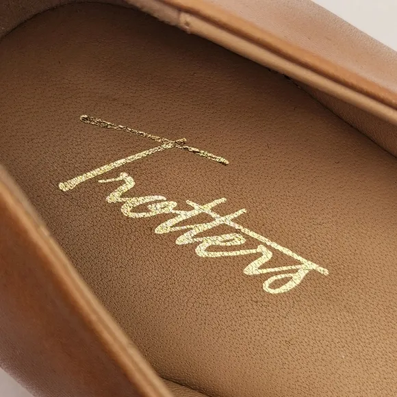 Trotters flats women's 12 tan woven leather Estee pointed toe ballerina new $140