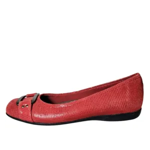 Trotters Sizzle Patent Suede Lizard Printed Ballet Flats 7N