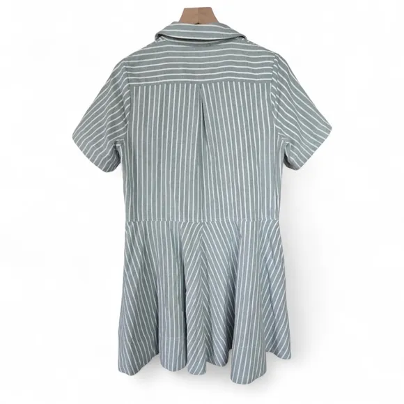 Tuckernuck Celadon Green Stripe Meryl Shirt Dress Size Medium