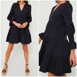 TUCKERNUCK POMANDER PLACE Navy Cotton Poplin Kenzo Dress