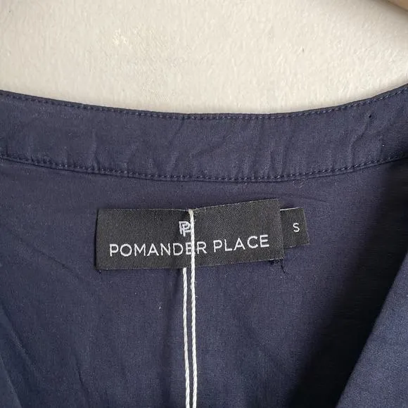 TUCKERNUCK POMANDER PLACE Navy Cotton Poplin Kenzo Dress