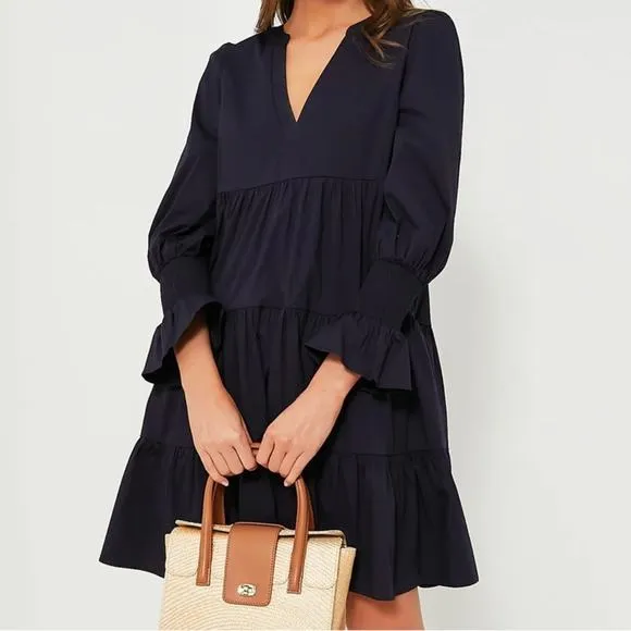 TUCKERNUCK POMANDER PLACE Navy Cotton Poplin Kenzo Dress