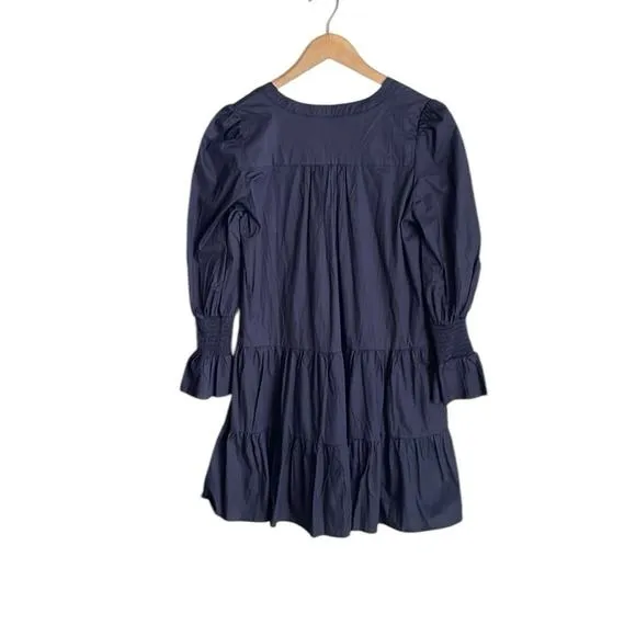 TUCKERNUCK POMANDER PLACE Navy Cotton Poplin Kenzo Dress