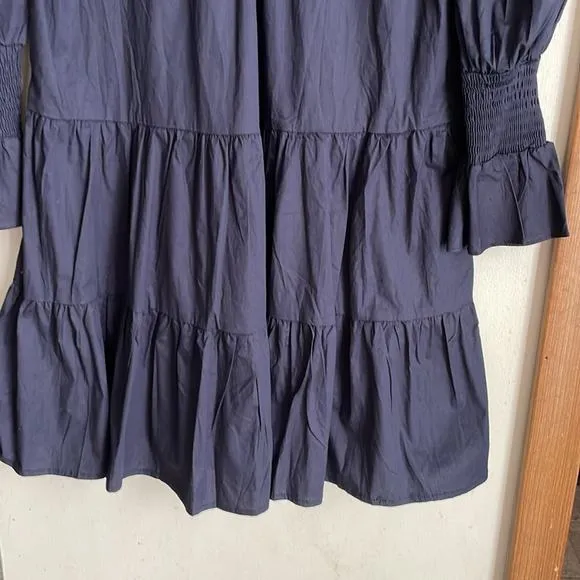 TUCKERNUCK POMANDER PLACE Navy Cotton Poplin Kenzo Dress